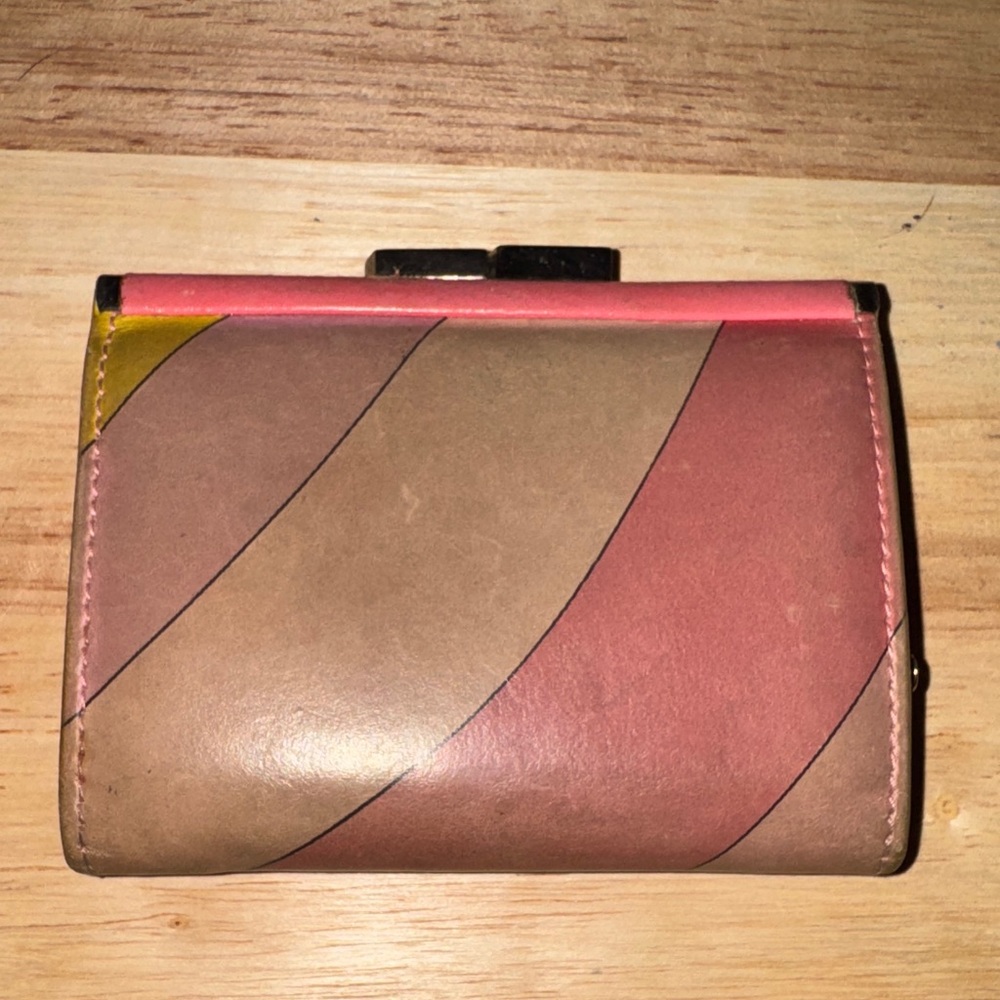 Emilio Pucci kisslock coin purse wallet case